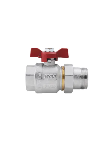 Кран кульовий прямий з американкою Icma №347 1 1/4 дюйма - 3