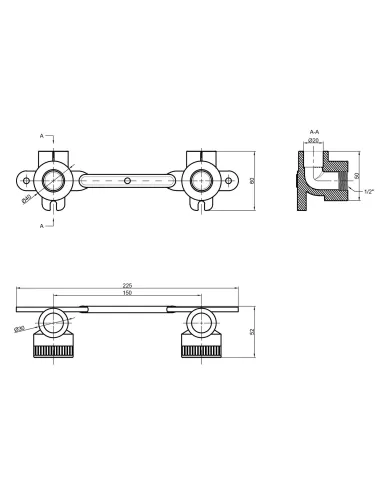 Уголок - планка под смеситель для полипропиленовых труб Thermo Alliance ВН 20 х 1/2 дюйма - 2