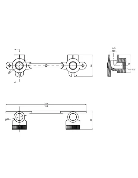 Уголок - планка под смеситель для полипропиленовых труб Thermo Alliance ВН 20 х 1/2 дюйма - 2