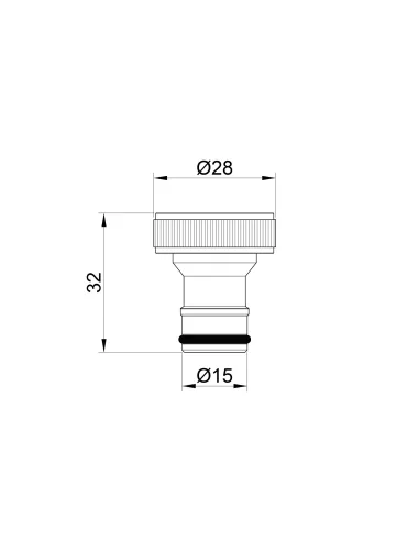 Штуцер з адаптером SD Plus SD140W2015 3/4 х 1/2 дюйми - 2