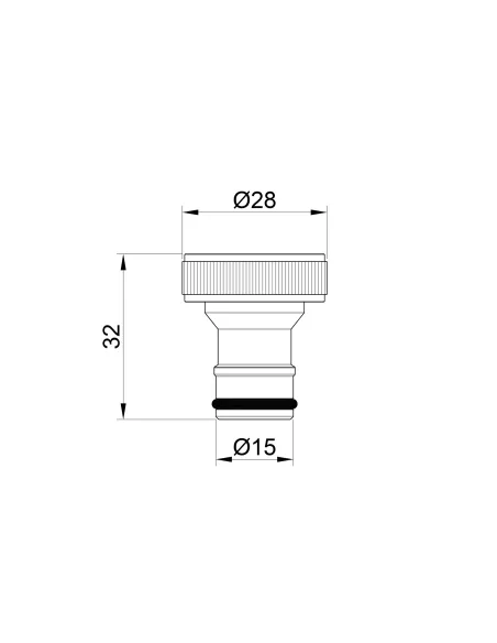 Штуцер з адаптером SD Plus SD140W2015 3/4 х 1/2 дюйми - 2