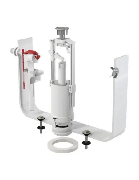 Запорная арматура на унитаз Alcaplast SA2000 Chrom 1/2 дюйма, с клапаном боковой подачи воды и стоп кнопкой - 1