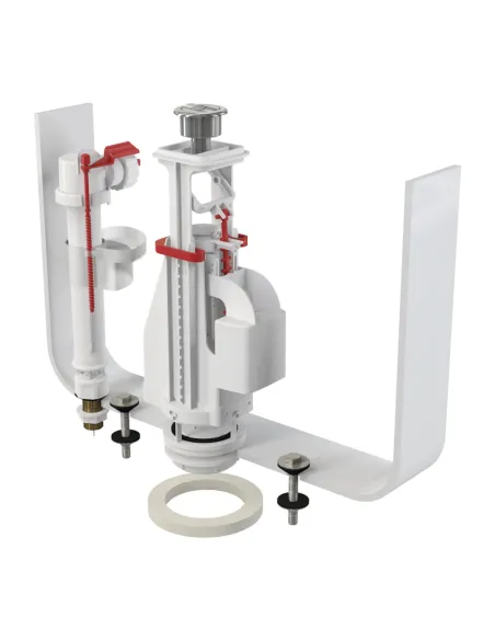 Запірна арматура на унітаз Alcaplast SA08ASK Chrom 1/2 дюйма, з клапаном нижньої подачі води, подвійний злив - 1