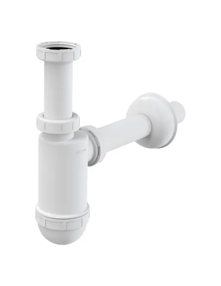Сифон для умывальника Alcaplast A430 1 1/4 дюйма, бутылочный б/г, с патрубком - 1