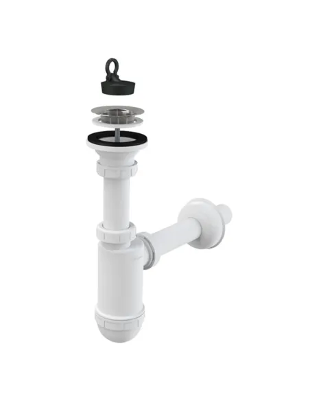  Сифон для умивальника Alcaplast A411 1 1/4 дюйма, пляшковий б/г - 1