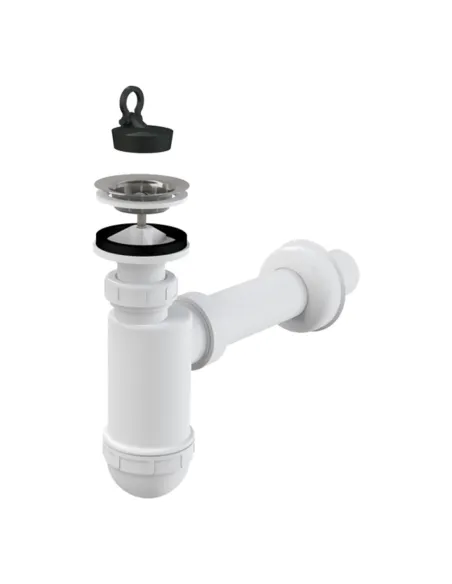  Сифон для умивальника Alcaplast A41 1 1/4 дюйма, пляшковий б/г - 1