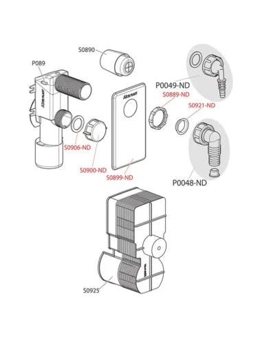 Сифон для пральної машини Alcaplast APS4 для прихованого монтажу - 2