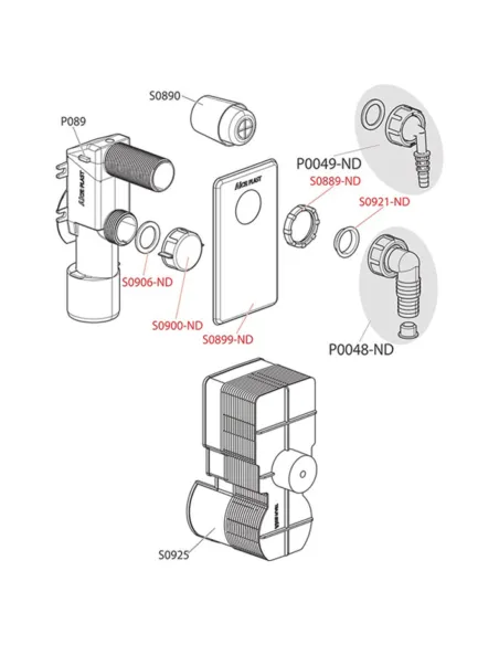 Сифон для пральної машини Alcaplast APS4 для прихованого монтажу - 2