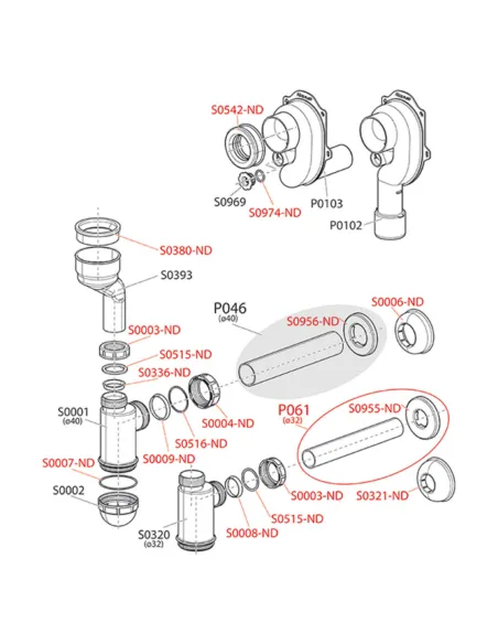 Сифон для писсуара Alcaplast A45B горизонтальный - 2