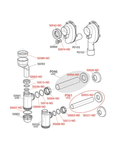 Сифон для писсуара Alcaplast A45A бутылочный - 2