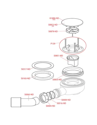 Сифон для душевого поддона Alcaplast A491CR, 50 мм - 2