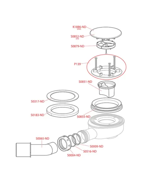 Сифон для душевого поддона Alcaplast A491CR, 50 мм - 2 Сифон для душевого поддона Alcaplast A491CR, 50 мм - 2