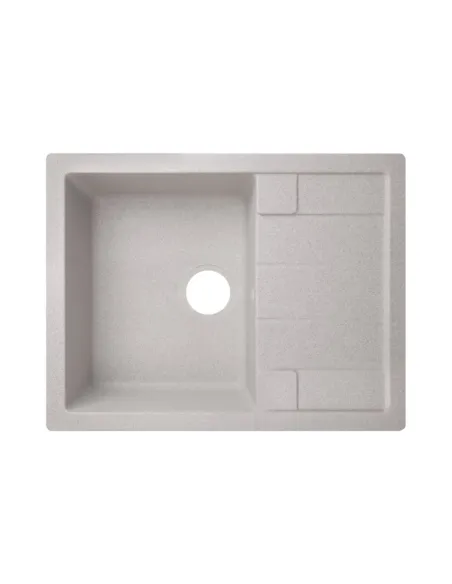 Мойка для кухни каменная Lidz GRA-09 серая, 650x500х200 мм - 1