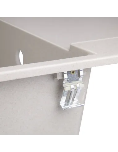 Мойка для кухни каменная Lidz COL-06 светло-бежевая, 790x495х230 мм - 5