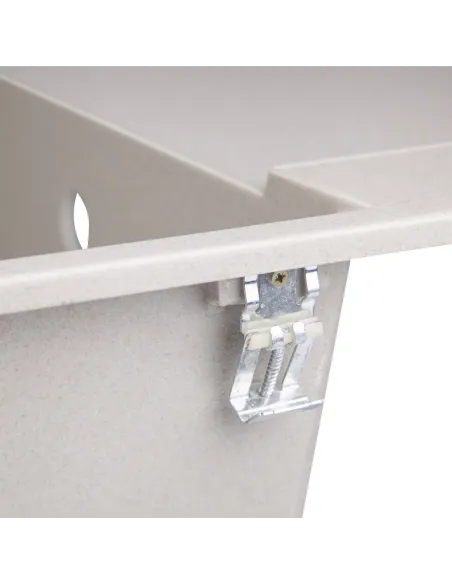 Мойка для кухни каменная Lidz COL-06 светло-бежевая, 790x495х230 мм - 5