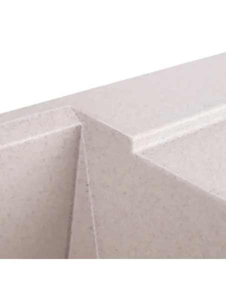 Мойка для кухни каменная Lidz COL-06 светло-бежевая, 790x495х230 мм - 6