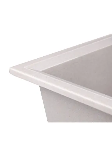 Мойка для кухни каменная Lidz COL-06 светло-бежевая, 790x495х230 мм - 7