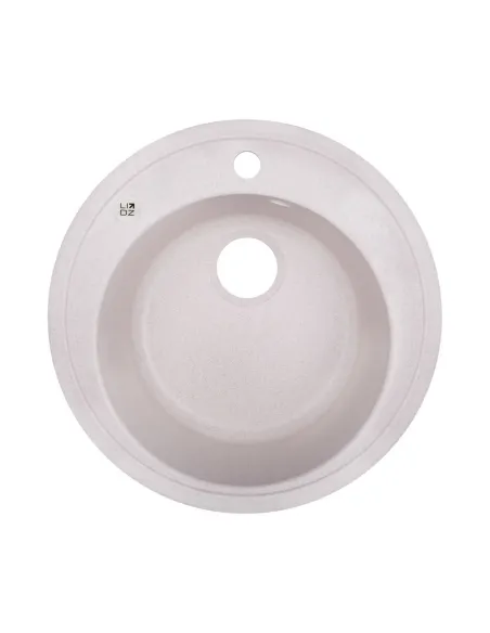 Мойка для кухни каменная Lidz COL-06 светло-бежевая, 510x510х200 мм - 1