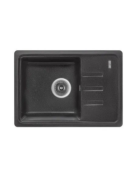 Мойка для кухни каменная Lidz BLM-14 черная, 620x435х200 мм - 1