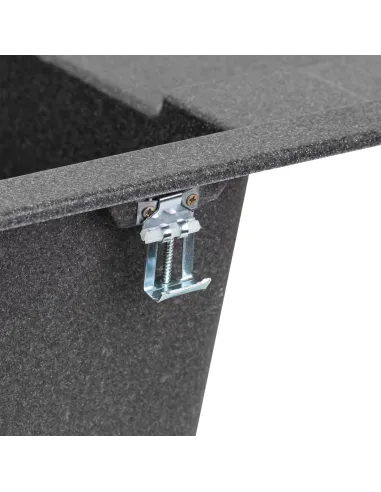 Мойка для кухни каменная Lidz GRF-13 черная, 650x450х200 мм - 6