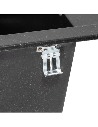 Мойка для кухни каменная Lidz BLM-14 черная, 650x450х200 мм - 6