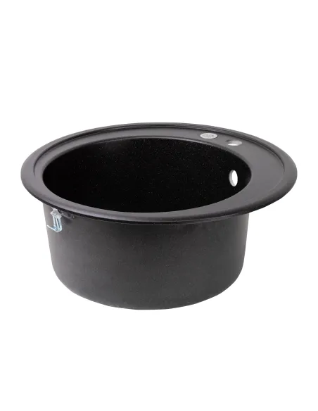 Мойка для кухни каменная Lidz BLM-14 черная, 510x510х200 мм - 4 Мойка для кухни каменная Lidz BLM-14 черная, 510x510х200 мм - 4