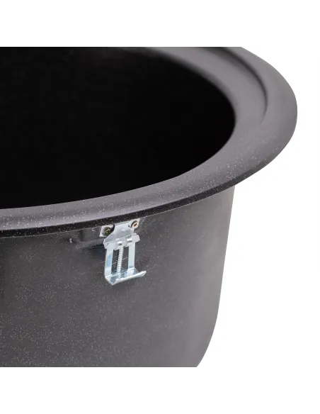 Мойка для кухни каменная Lidz BLM-14 черная, 510x510х200 мм - 6