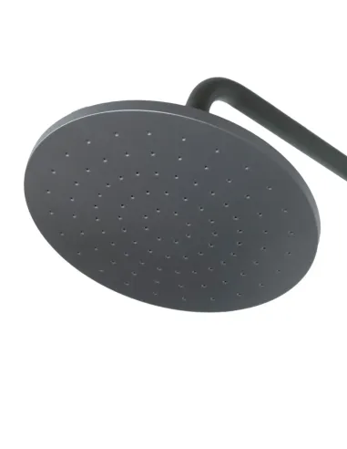 Душевая система с изливом Rizo RP65G, нержавеющая сталь, черная купить в Днепре и Киеве - цена от КТУ