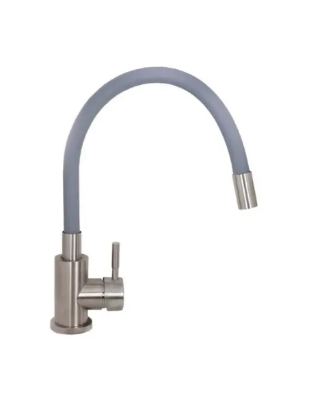 Смеситель для кухни с гибким изливом Rizo RS42G серый гофроизлив купить в Днепре и Киеве - цена от КТУ