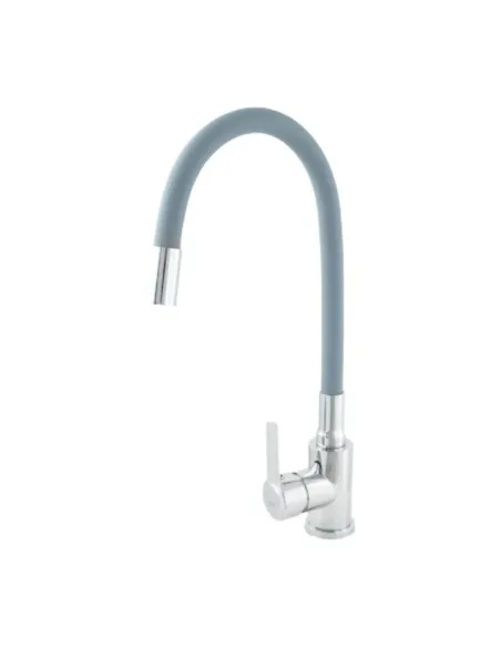 Змішувач для кухні з гнучким виливом Rizo RC44G сірий гофровилив купити у Дніпрі та Києві - ціна від КТУ