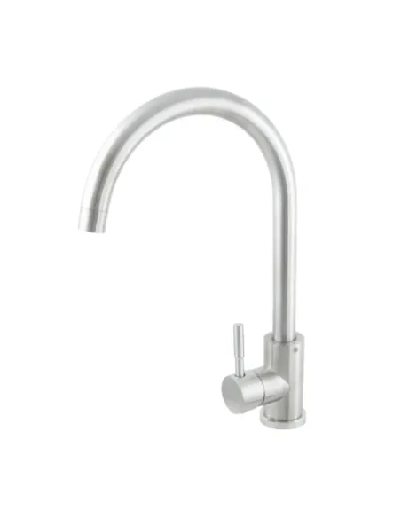 Смеситель для кухни однорычажный Rizo RS40N, нержавеющая сталь, хром купить в Днепре и Киеве - цена от КТУ