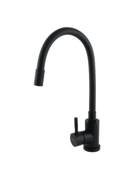 Змішувач для кухні одноважільний Rizo RC44B, нержавіюча сталь, чорний купити у Дніпрі та Києві - ціна від КТУ