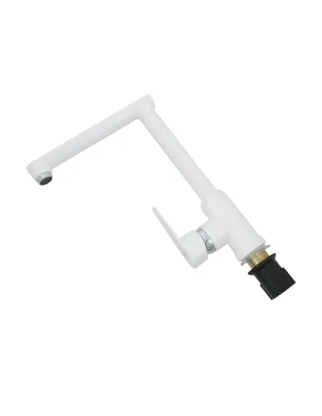 Змішувач для кухні одноважільний Rizo RP46W, пластик, білий купити у Дніпрі та Києві - ціна від КТУ