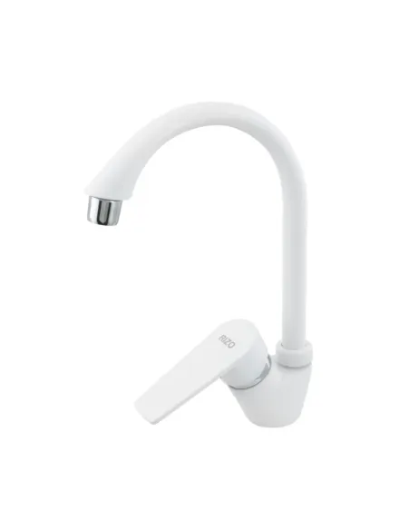 Змішувач для кухні одноважільний Rizo RP49W, пластик, білий купити у Дніпрі та Києві - ціна від КТУ