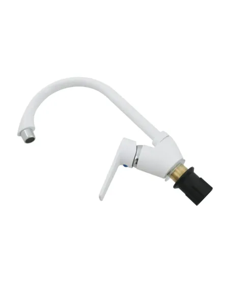 Смеситель для кухни однорычажный Rizo RP49W, пластик, белый купить в Днепре и Киеве - цена от КТУ