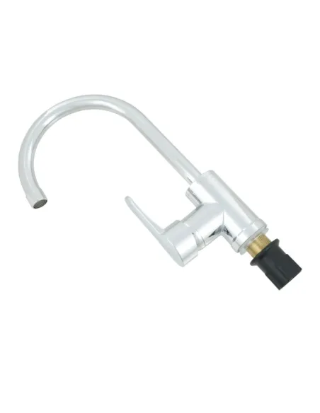 Смеситель для кухни однорычажный Rizo RP44C, пластик, хром купить в Днепре и Киеве - цена от КТУ