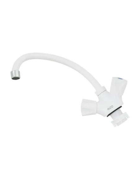 Смеситель для кухни двухвентильный Rizo RP48W, пластик, белый купить в Днепре и Киеве - цена от КТУ