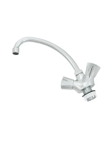 Смеситель для кухни двухвентильный Rizo RP48C, пластик, хром купить в Днепре и Киеве - цена от КТУ
