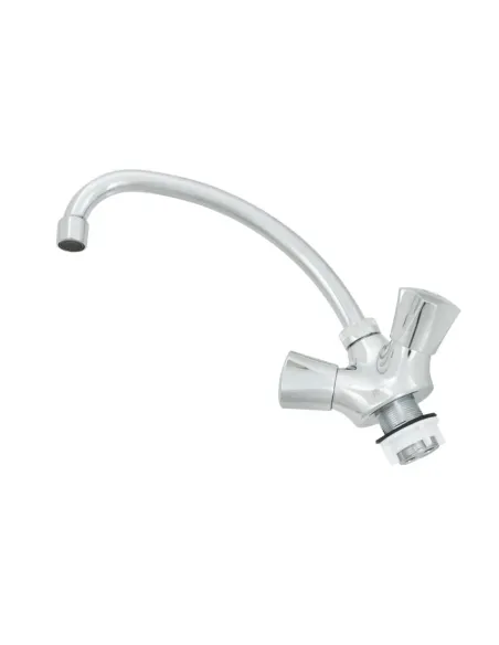 Смеситель для кухни двухвентильный Rizo RP48C, пластик, хром купить в Днепре и Киеве - цена от КТУ