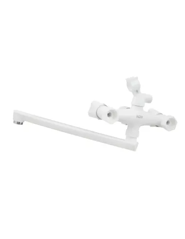 Змішувач для ванни з довгим виливом Rizo RP31W, пластик, білий купити у Дніпрі та Києві - ціна від КТУ
