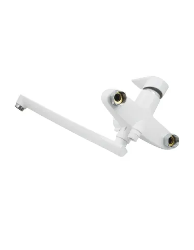 Смеситель для ванны с длинным изливом Rizo RP35W, пластик, белый купить в Днепре и Киеве - цена от КТУ