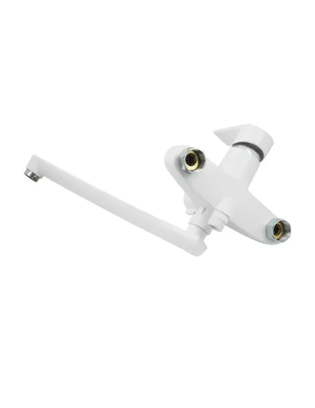 Смеситель для ванны с длинным изливом Rizo RP35W, пластик, белый купить в Днепре и Киеве - цена от КТУ Смеситель для ванны с длинным изливом Rizo RP35W, пластик, белый купить в Днепре и Киеве - цена от КТУ