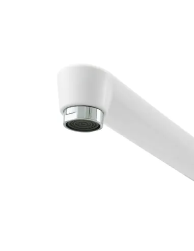 Смеситель для ванны с длинным изливом Rizo RP35W, пластик, белый купить в Днепре и Киеве - цена от КТУ