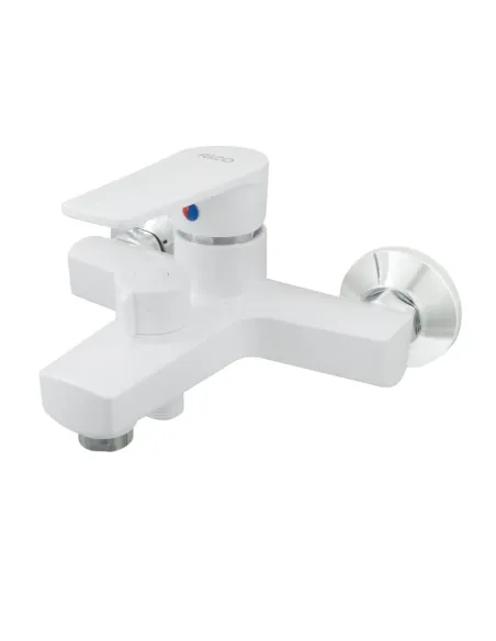 Смеситель для ванны с коротким изливом Rizo RP30W, пластик, белый купить в Днепре и Киеве - цена от КТУ