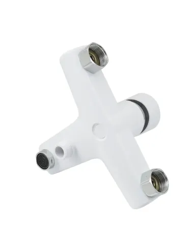 Змішувач для ванни з коротким зливом Rizo RP30W, пластик, білий купити у Дніпрі та Києві - ціна від КТУ