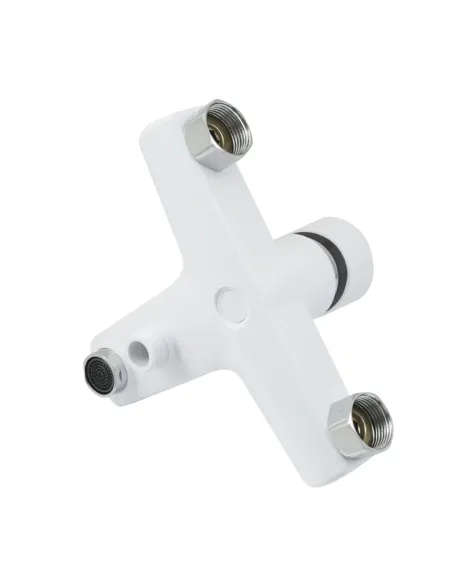 Змішувач для ванни з коротким зливом Rizo RP30W, пластик, білий купити у Дніпрі та Києві - ціна від КТУ