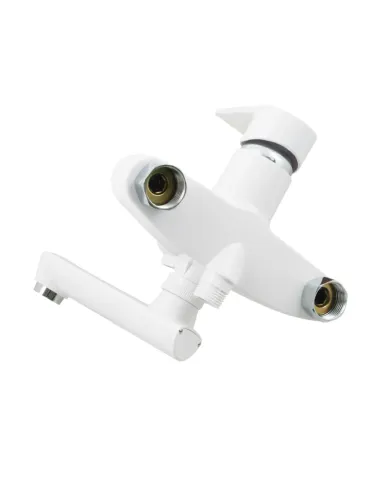 Смеситель для ванны с коротким изливом Rizo RP32W, пластик, белый купить в Днепре и Киеве - цена от КТУ