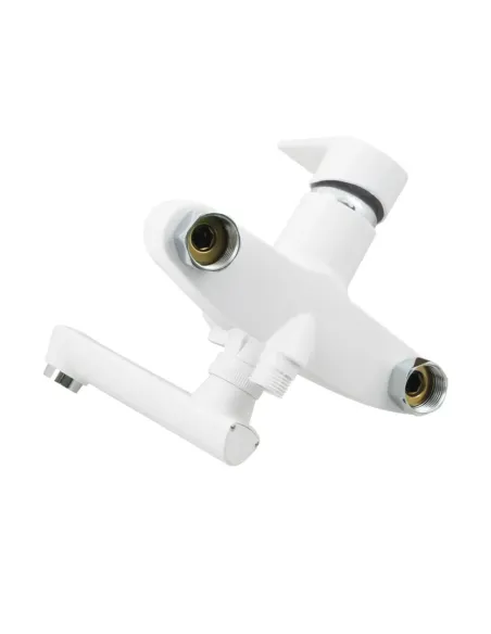 Смеситель для ванны с коротким изливом Rizo RP32W, пластик, белый купить в Днепре и Киеве - цена от КТУ