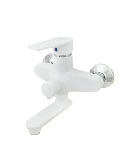 Смеситель для ванны с коротким изливом Rizo RP32W, пластик, белый купить в Днепре и Киеве - цена от КТУ