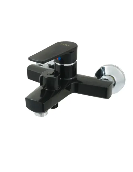 Змішувач для ванни з коротким зливом Rizo RP30B, пластик, чорний купити у Дніпрі та Києві - ціна від КТУ